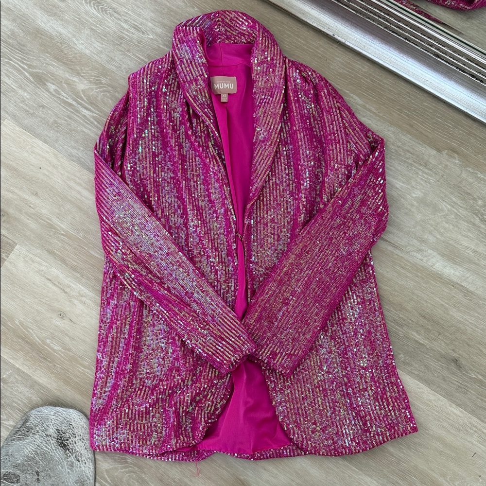 Show Me Your MuMu Fuchsia Sequin Jacket